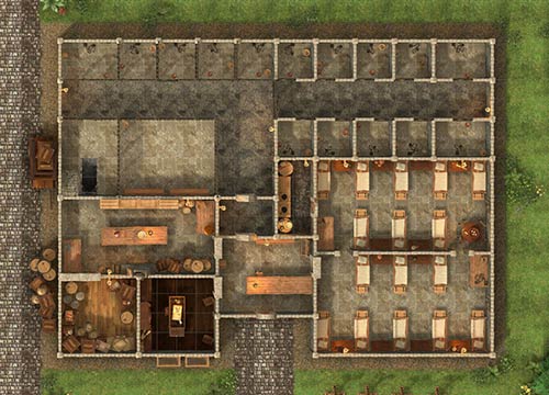 Prison Complex - A Dungeons and Dragons Map by the Thieves Guild