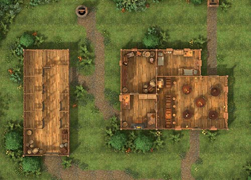 Tavern, Basic - A Dungeons and Dragons Map by the Thieves Guild